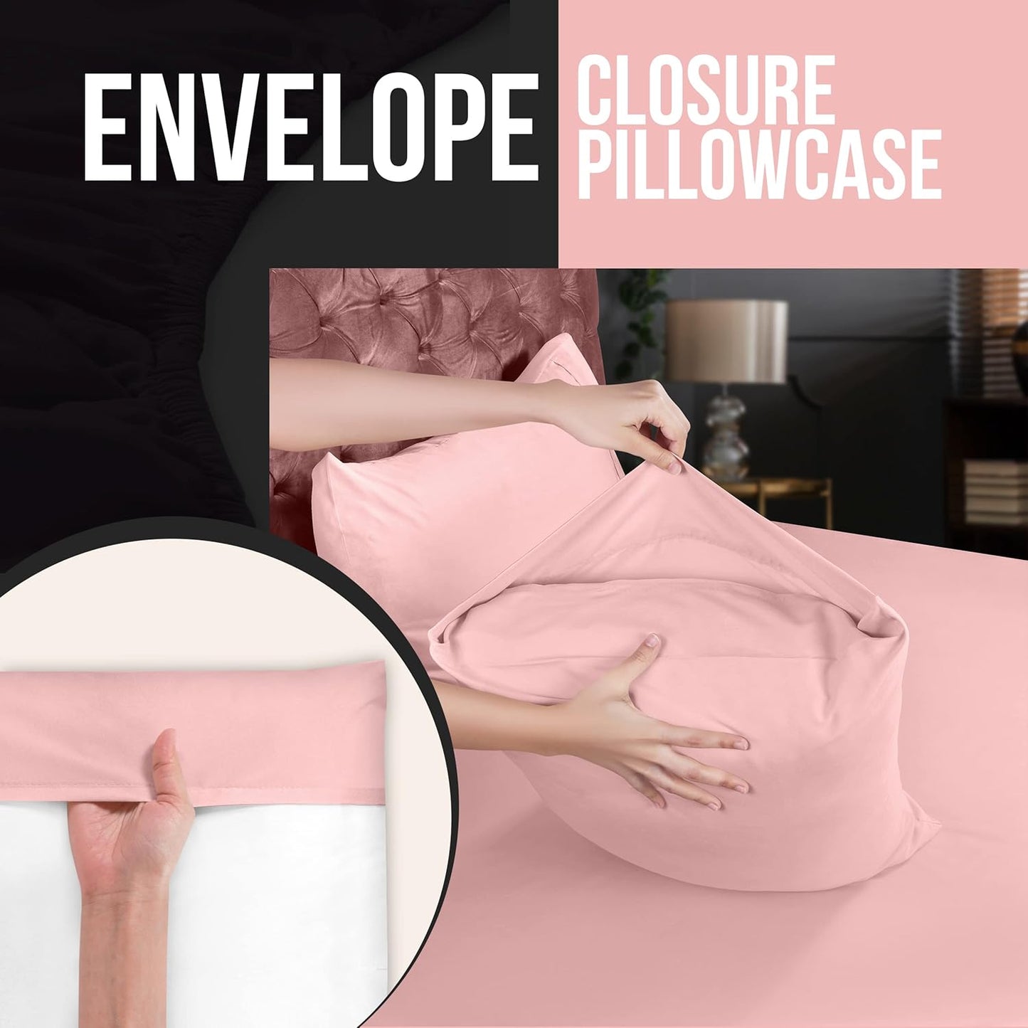 Utopia Bedding Queen Pillow Cases - Soft Brushed Microfiber - 4 Pack, Fade Resistant | 20 x 30 Inches, Pink