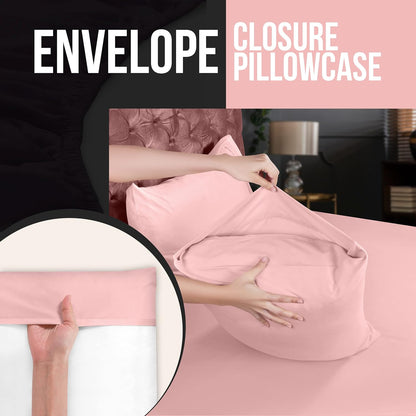 Utopia Bedding Queen Pillow Cases - Soft Brushed Microfiber - 4 Pack, Fade Resistant | 20 x 30 Inches, Pink