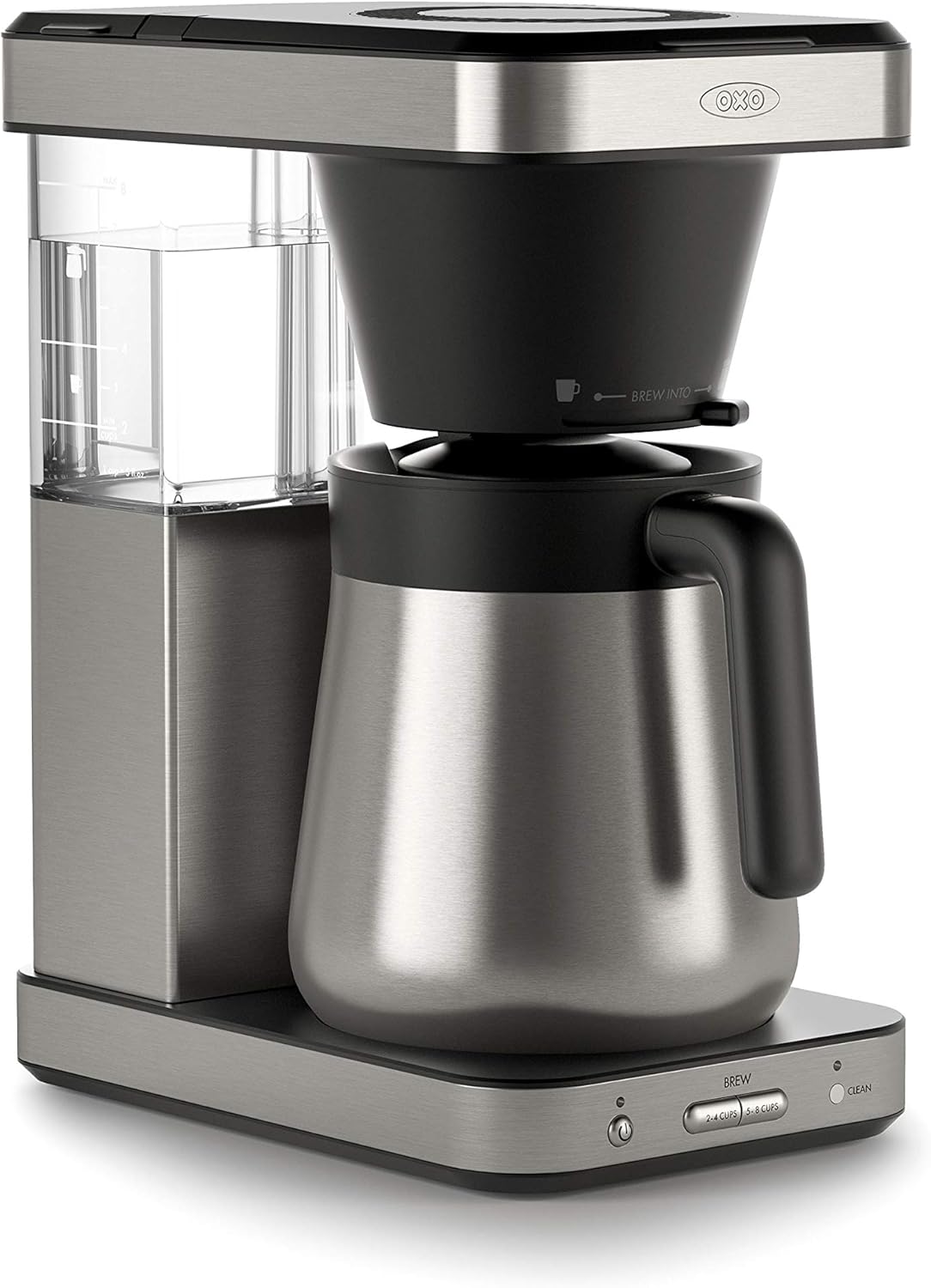 OXO Brew 8-Cup Coffee Maker - SCA Certified Thermal Stainless Steel | Single-Serve & Carafe