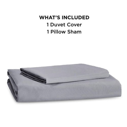 Bedsure Duvet Cover Twin/Twin XL Size - Soft Double Brushed Bedding Set for Kids & Adults, Zipper Closure, 2 Pieces, Includes 1 Duvet Cover (68"x90") & 1 Pillow Sham, NO Comforter, Grey