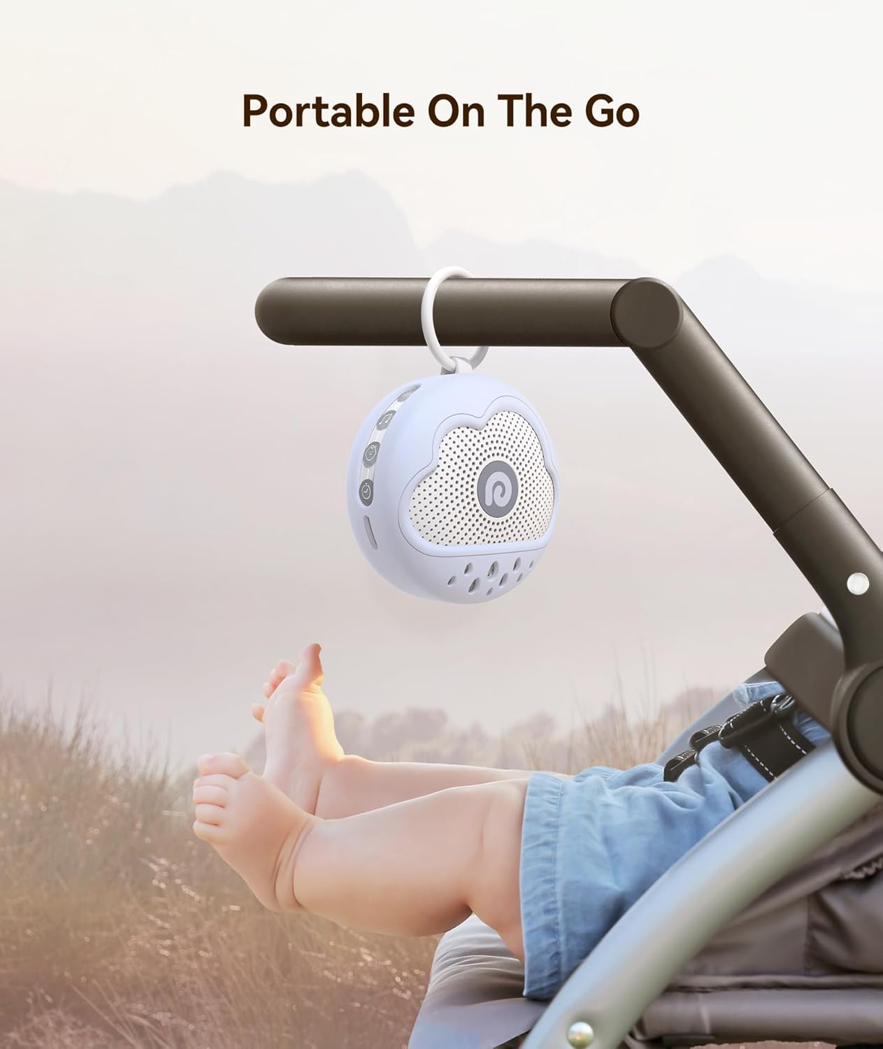 Dreamegg White Noise Machine - Portable Baby Sound Machine with 21 Soothing Sounds & Silicone Cover | Blue
