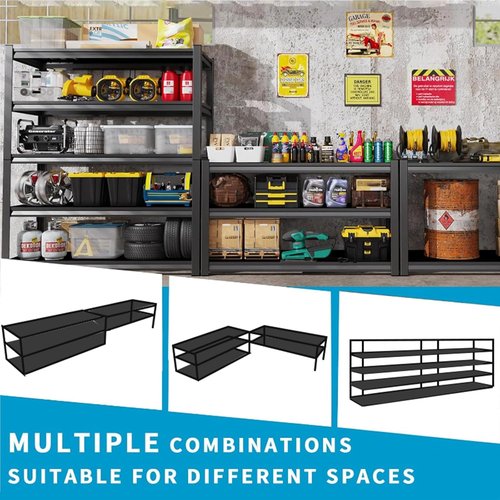 Garage Storage Shelves - 5-Tier Adjustable System for Basement, Pantry & Kitchen | 72''H x 36''W x 16''D