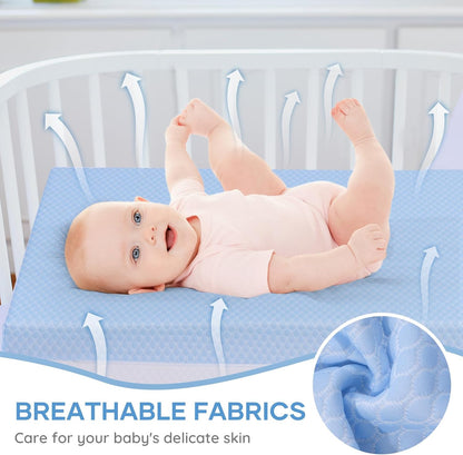 Skiennix Crib Mattress - Dual-Sided Memory Foam for Babies & Toddlers | Soft, Breathable, 52" x 27.6" x 5.5" with Washable Cover