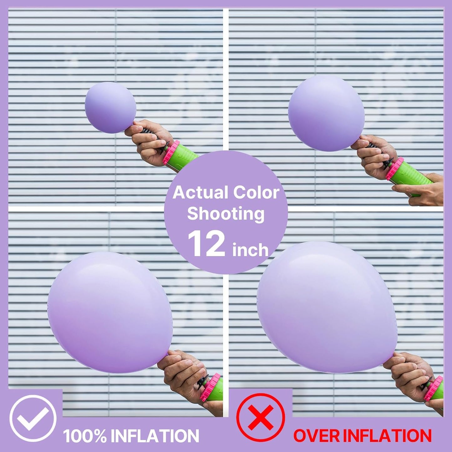 PartyWoo Lavender Balloons - 140-Piece Pastel Purple Balloon Arch Kit for Baby Showers & Parties