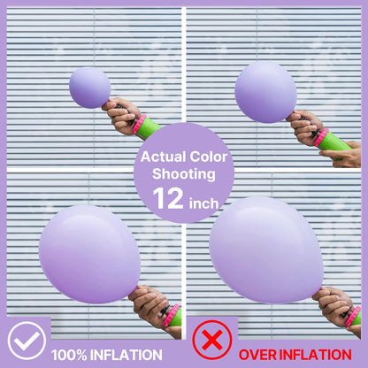PartyWoo Lavender Balloons - 140-Piece Pastel Purple Balloon Arch Kit for Baby Showers & Parties