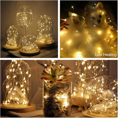 Skiennix 20 Pack Fairy Lights - 7ft Battery Operated LED Twinkle Lights for DIY Crafts & Events | Warm White