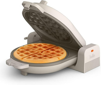 Bella Waffle Maker - Flip-N-Store Design with EverGood™ Nonstick Coating | 7” Wide Plates, 1000 Watt, Oatmilk