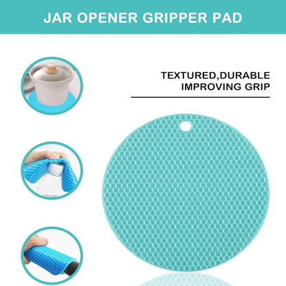 Skiennix Jar Opener - 5-in-1 Multi-Function Tool for Seniors with Arthritis | Non-Slip Grip, Blue