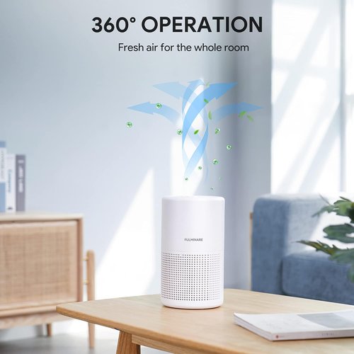 FULMINARE H13 True HEPA Air Purifier - Quiet, Portable Air Cleaner with Night Light for Home & Office