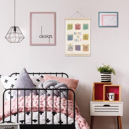 DOI-LANEE Motivational Canvas Wall Art - Inspirational Mental Health Posters Hanger Frame 16x12 Inch