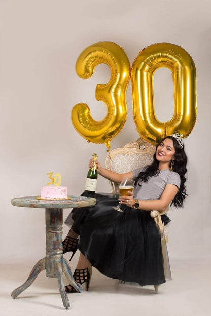 Number 40 Balloon - 40 Inch Gold Foil Decoration for 40th Birthday Celebrations | Perfect for Men & Women