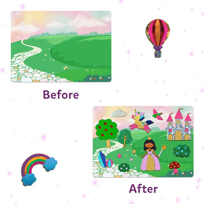 Skillmatics Foil Fun - No Mess Unicorns & Princesses Art Kit | Creative DIY Activity for Kids Ages 4-9