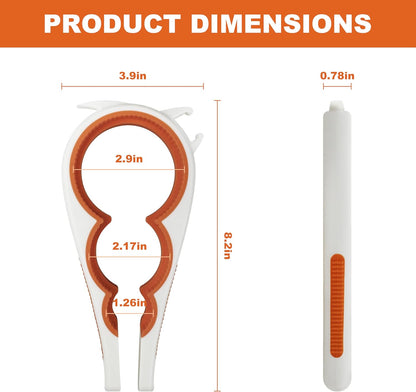 Skiennix Jar Opener & Can Opener - 5-in-1 Tool for Weak Hands, Ideal for Seniors with Arthritis