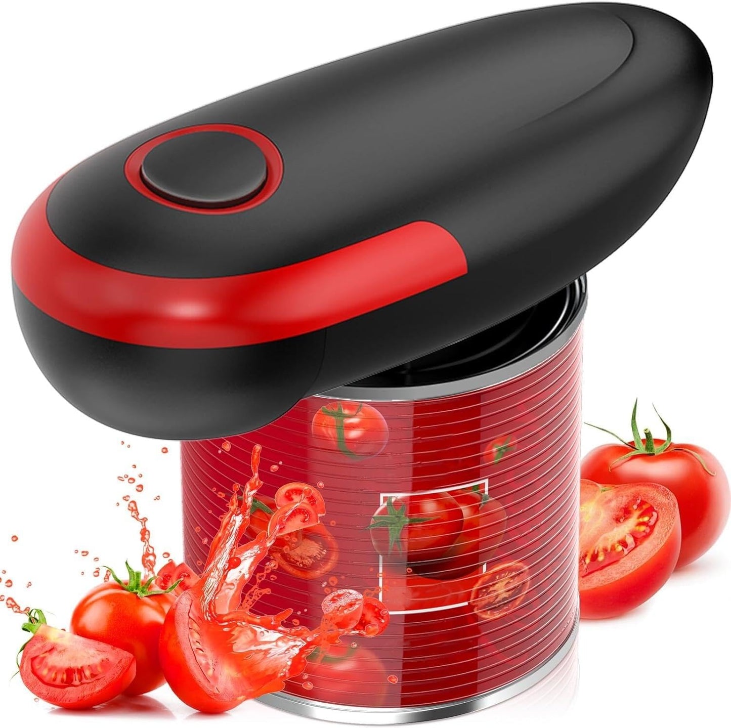 One Touch Electric Can Opener Easy Open Any Can Sizes with Smooth Edge, Food-Safe Handheld Portable Battery Operated Electric Can Openers, Kitchen Gadget for Kitchen, Seniors, Chef, Arthritis