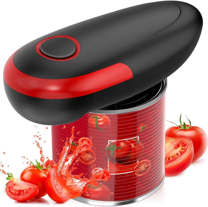 One Touch Electric Can Opener Easy Open Any Can Sizes with Smooth Edge, Food-Safe Handheld Portable Battery Operated Electric Can Openers, Kitchen Gadget for Kitchen, Seniors, Chef, Arthritis