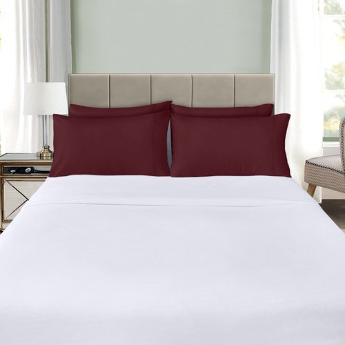 Utopia Bedding King Pillow Cases - 4 Pack - Envelope Closure - Soft Brushed Microfiber Fabric - Shrinkage and Fade Resistant Pillow Covers King Size 20 X 40 Inches (King, Burgundy)