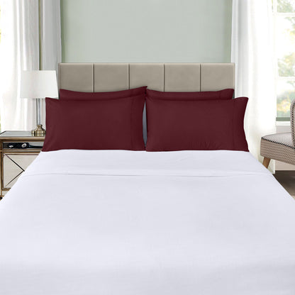 Utopia Bedding Queen Pillow Cases - 4 Pack - Envelope Closure - Soft Brushed Microfiber Fabric - Shrinkage and Fade Resistant Pillow Covers Queen Size 20 X 30 Inches (Queen, Burgundy)