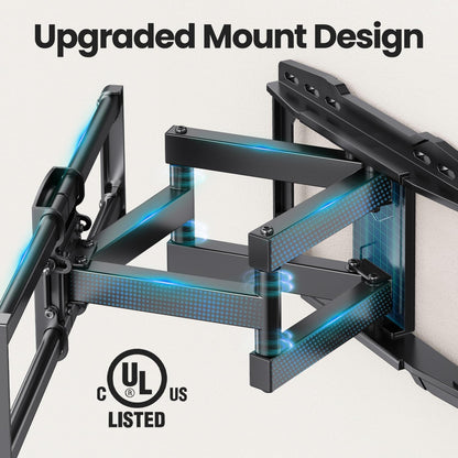 USX STAR Full Motion TV Wall Mount Bracket - Fits 37-90 Inch TVs, Swivel & Tilt, Max VESA 600x400mm, Holds 132lbs