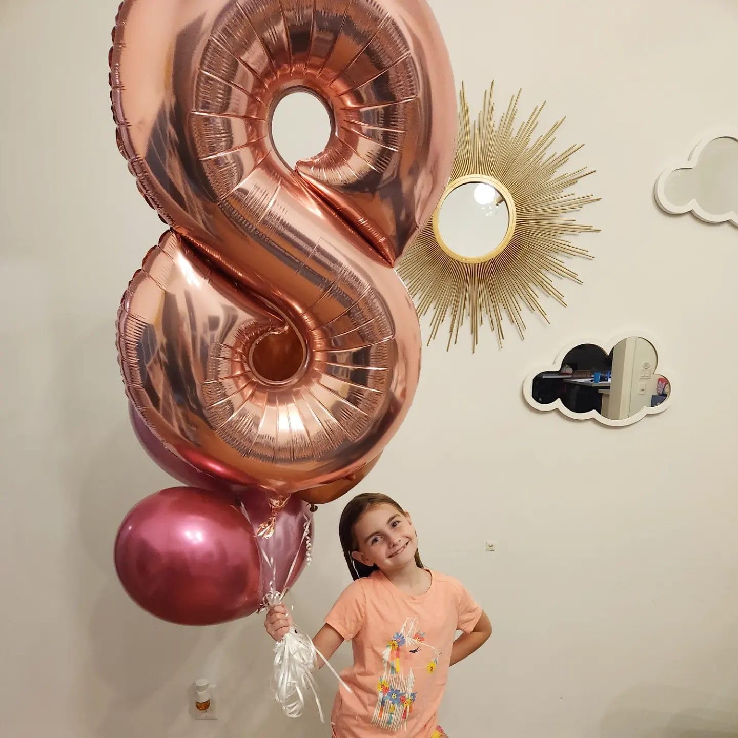 Rose Gold Number 18 Balloon - 40 Inch 18th Birthday Decoration for Men & Women