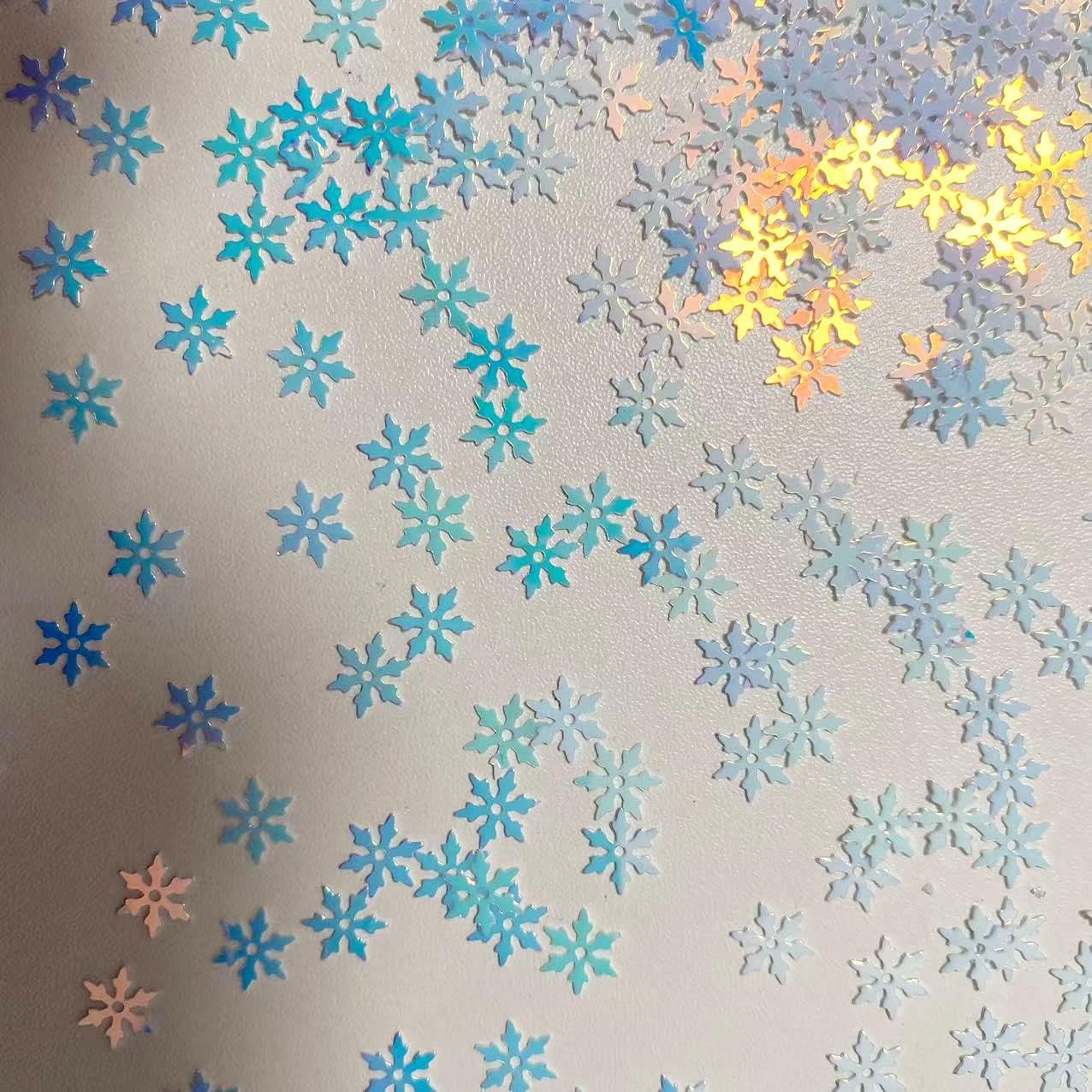 Skiennix Snowflakes Party Glitter - 2000 Pieces of PVC Confetti for Christmas & Winter Decor