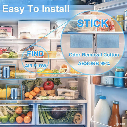 Skiennix Refrigerator Deodorizer - Activated Carbon Odor Eliminator for Fridge, Freezer, and More