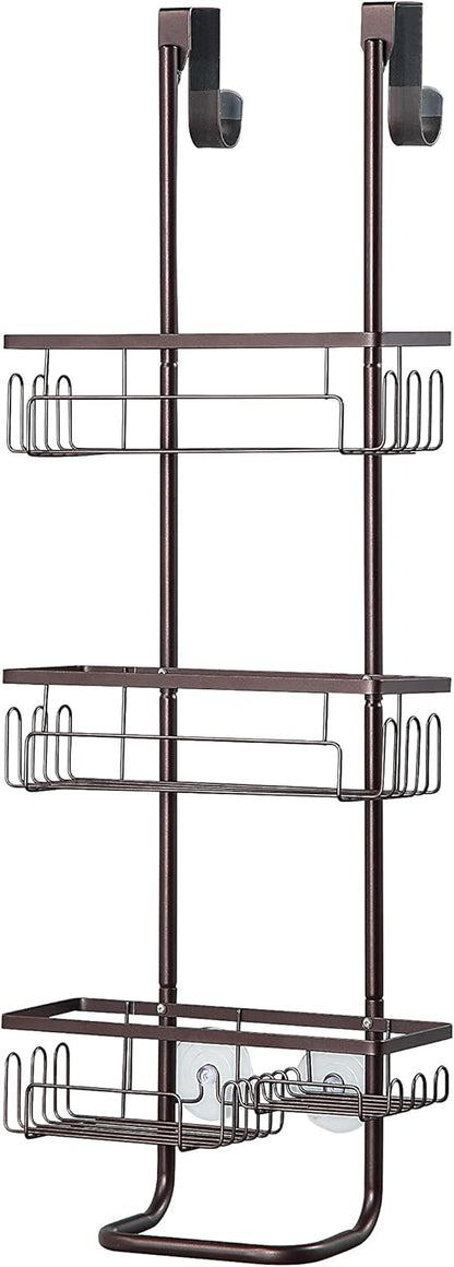 SunnyPoint Classic Metal Shower Caddy - Over Door Hanging Storage Organizer Basket
