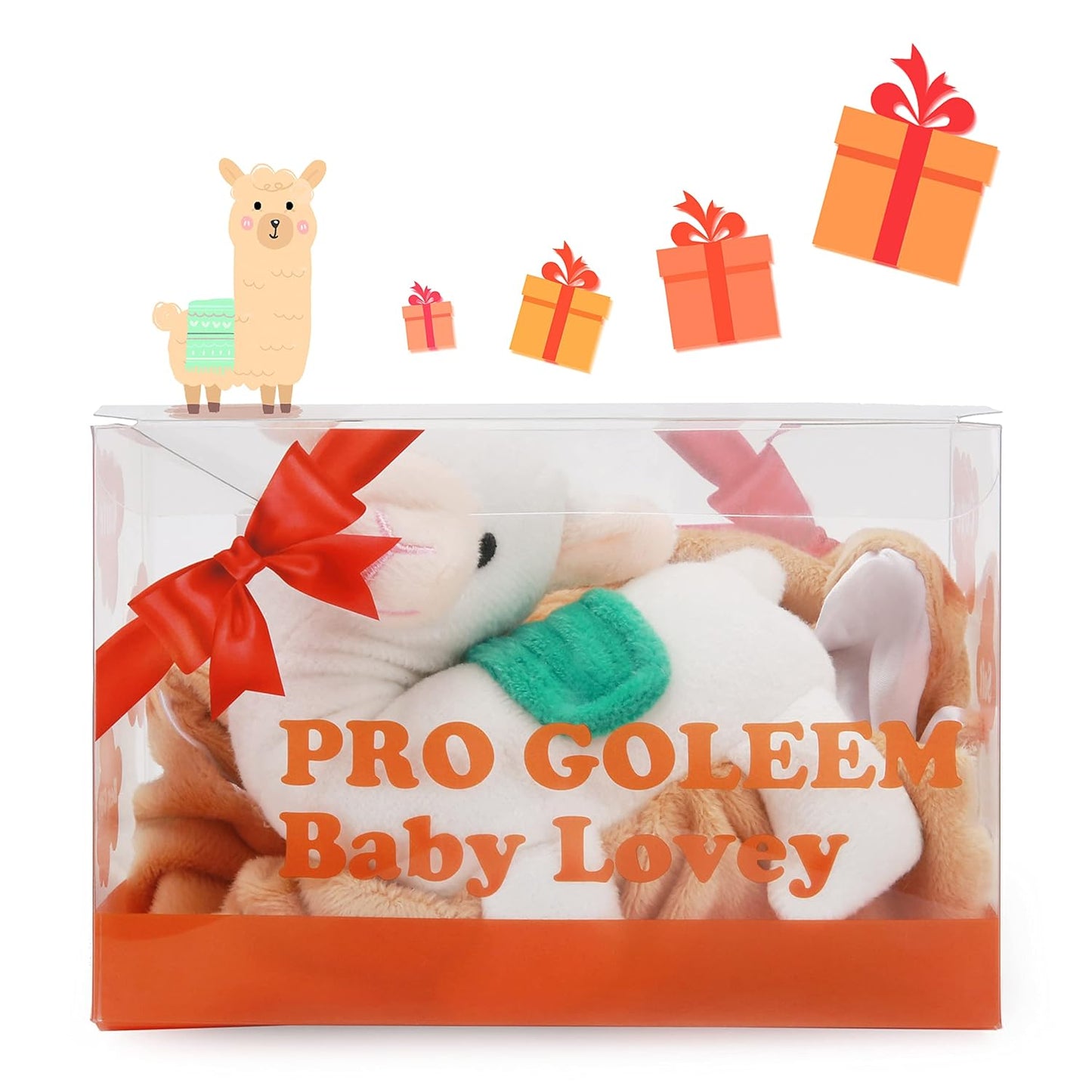Pro Goleem Llama Security Blanket - Soft Lovey for Babies | 14-Inch Snuggle Toy & Gift