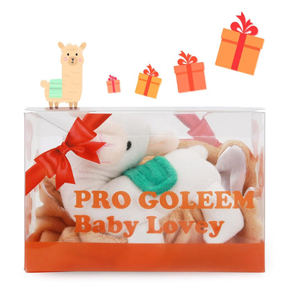 Pro Goleem Llama Security Blanket - Soft Lovey for Babies | 14-Inch Snuggle Toy & Gift