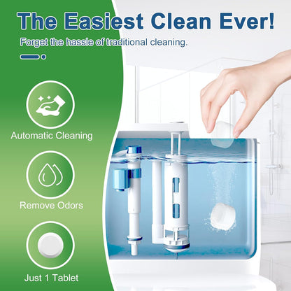 Msvvko Toilet Bowl Cleaner Tablets - 30-Pack Automatic Cleaning for Hands-Free Bathroom Care