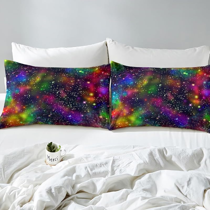 Galaxy Bed Sheet Set 4pc Full Size - Multi 3+ Full Deep Pocket Microfiber Bedding