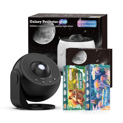 Galaxy Projector Pro - 360° Star & Ocean Night Light with 25 4K Discs
