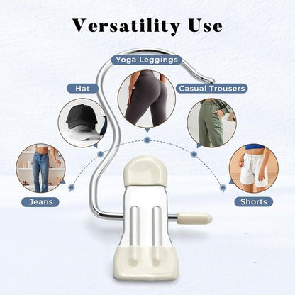 HOUSE DAY Legging & Yoga Pants Hangers - Space-Saving Clips for Closet Organization | 20 Pack in Ivory