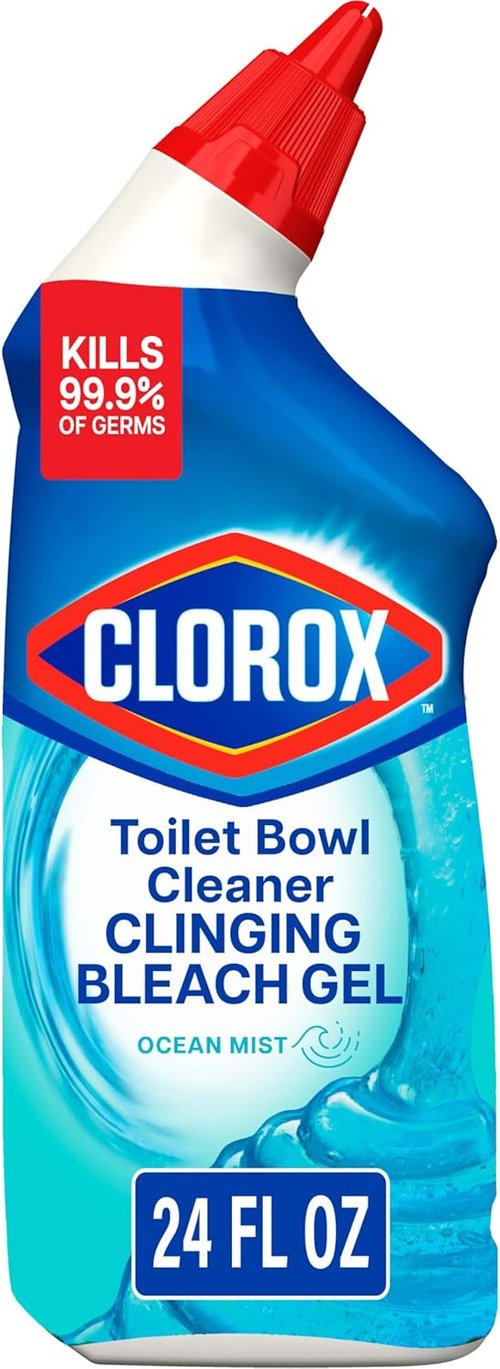 Clorox Toilet Bowl Cleaner - Clinging Bleach Gel with Ocean Mist Scent - 24 Fl Oz Bottle