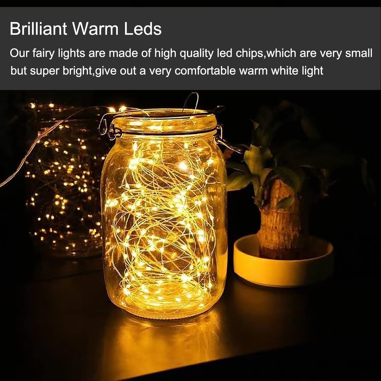 Skiennix 24 Pack Mini Fairy Lights - Battery Operated 20 LED Warm White String Lights, 6.6ft for Weddings & Crafts