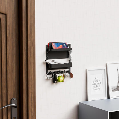 Yieach Bedside Shelf - Wall Mounted Floating Organizer for Remote & Phone | Black Dorm Room Decor