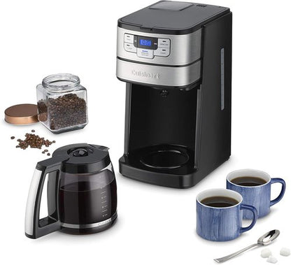 Cuisinart 12-Cup Coffee Maker - Automatic Grind & Brew with Programmable Features | Black/Stainless Steel