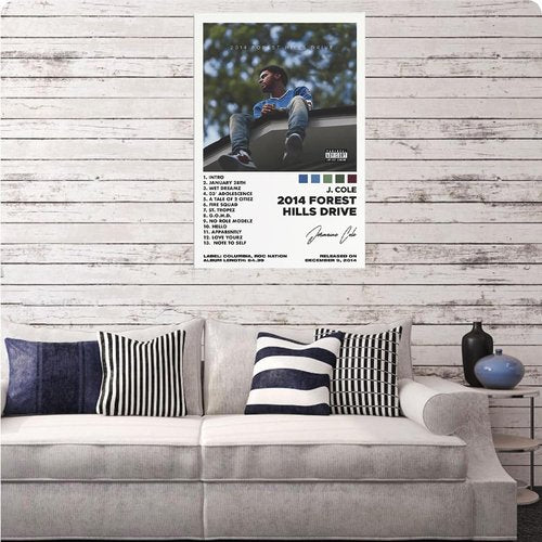 eksent Canvas Poster 2014 Forest Hills Drive Music Album Cover Poster for Room Aesthetic Canvas Art Posters Unframe 12x18inch(30x45cm)