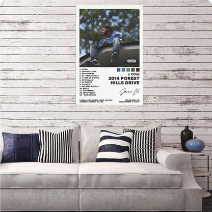 eksent Canvas Poster 2014 Forest Hills Drive Music Album Cover Poster for Room Aesthetic Canvas Art Posters Unframe 12x18inch(30x45cm)