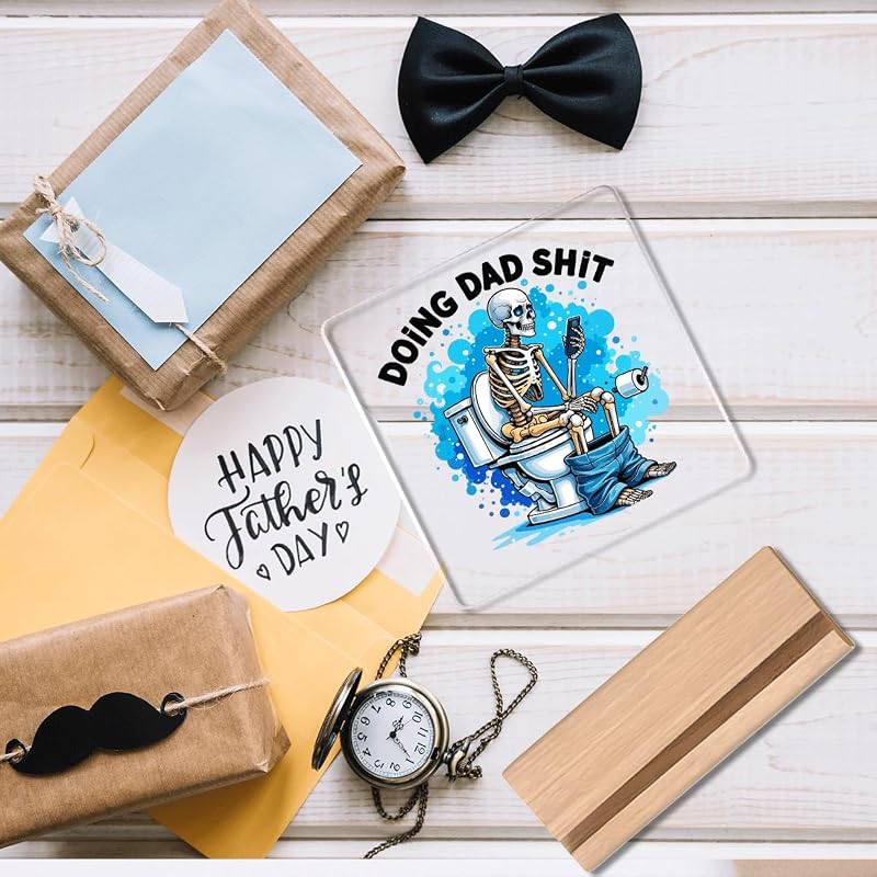 Dad Shit - Funny Fathers Day Acrylic Plaque Sign for Dad from Daughter Son