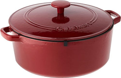Cuisinart Enameled Cast Iron Round Casserole - 7-Quart in Cardinal Red for Perfect Cooking