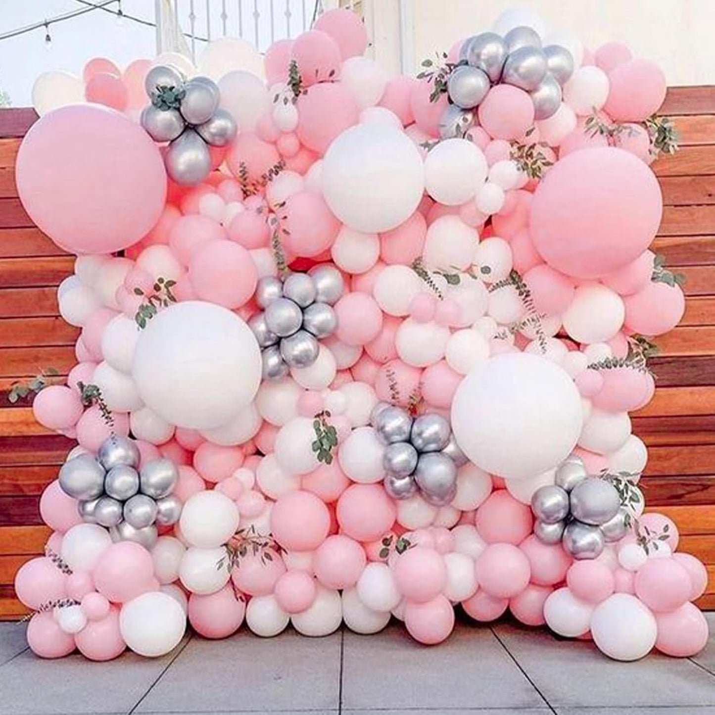 PartyWoo Pink and White Balloons - 140-Piece Pastel Balloon Set for Birthday Decorations | 18", 12", 10", 5" Sizes