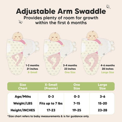 3-Pack Organic Baby Swaddle Sleep Sacks - Swaddles for Newborns, Infant 0-3 Months, Baby Girls, Boys, Soft & Snug Newborn Sleep Sack, Nursery Swaddling Blankets (Bumble Bear, OS)