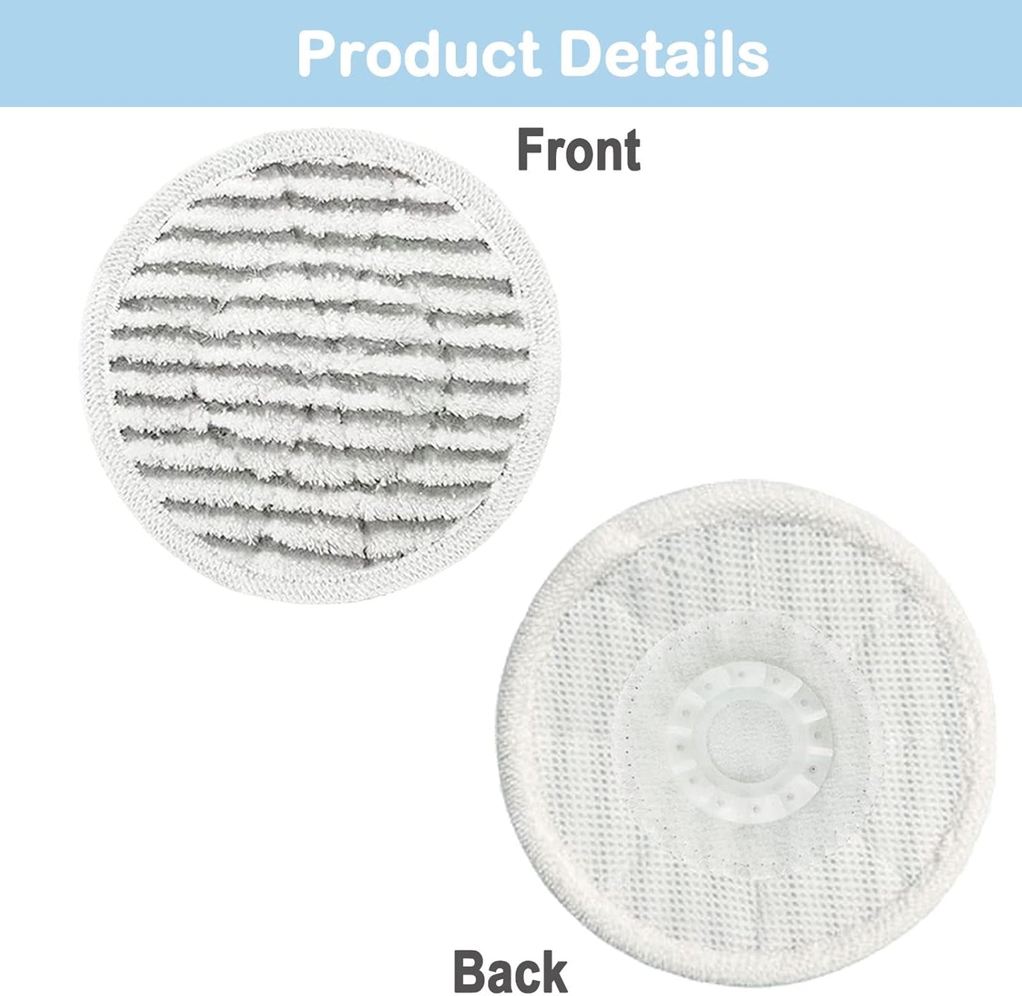 Shark S7001 Steam Mop Pads - 10 Pack Replacement Scrubbing Pads for S7001, S8201, S7000 Series