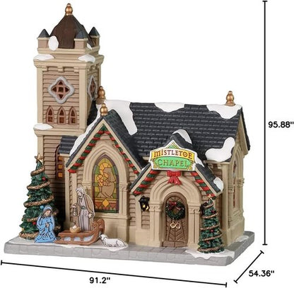 Lemax Mistletoe Chapel #25917 - Charming Holiday Decor for Festive Celebrations | Perfect Gift Idea