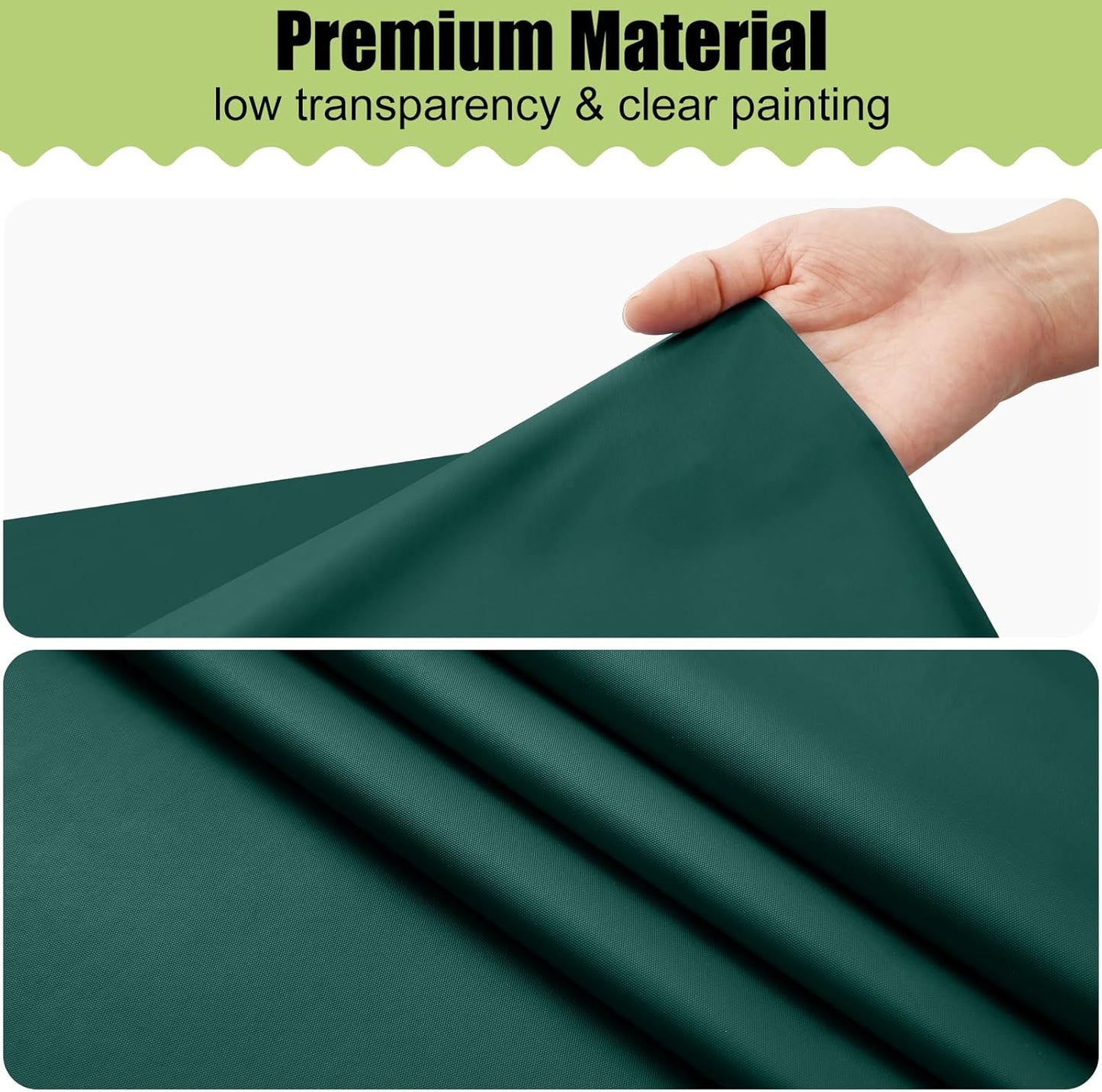 Smiry Disposable Tablecloth - Waterproof Plastic Rectangle Covers | 54 x 108 Inch - 3 Pack in Green for Parties & Events