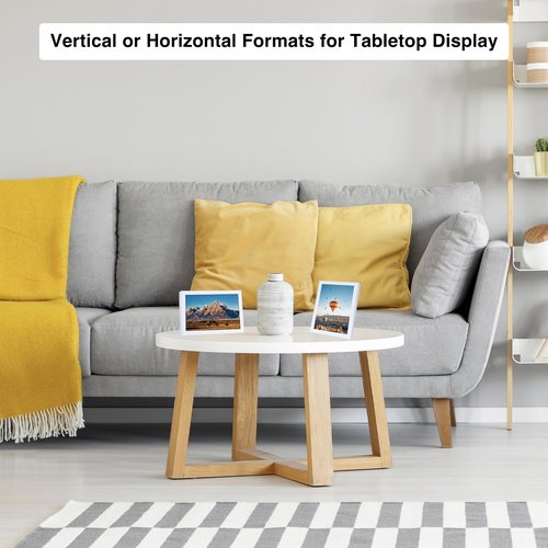 JCJMY 8x9 Picture Frame White for Wall Hanging or Tabletop, Wall Mounting Horizontally or Vertically, 8 x 9 Wall Gallery Poster Photo Frame with Shatter Resistant Plastic Plexiglass, White