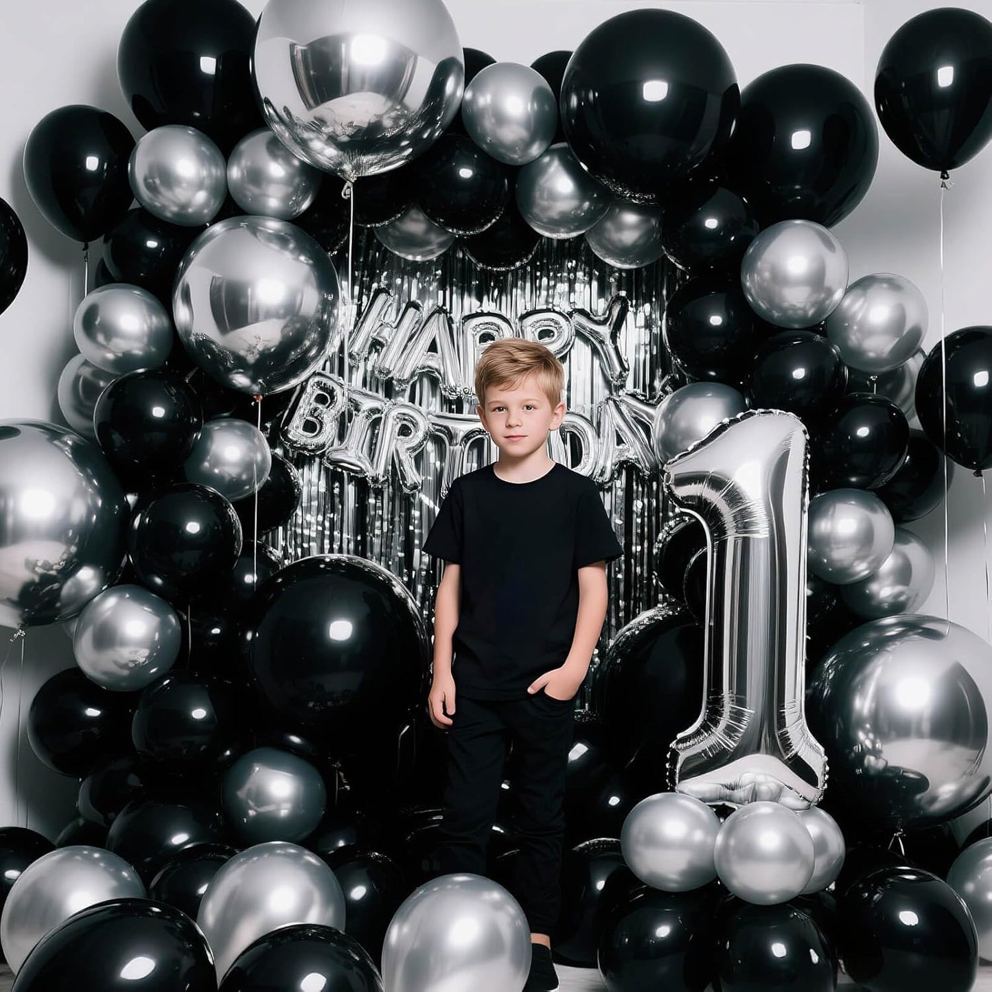 110pcs Black Latex Balloons - 12 Inch Party Balloons for Birthdays, Baby Showers & Weddings