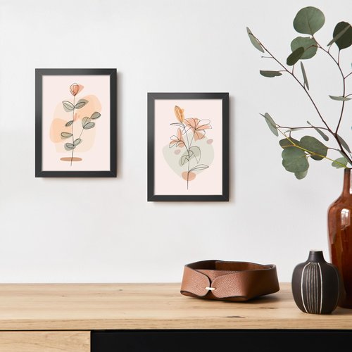 LaVie Home 6x8 Picture Frame for Wall Display, 6x8 Black Picture Frame with HD Plexiglas, 6 x 8 Frame 1 Pack, Display Frame for Vertical or Horizontal, Classic Collection