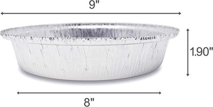 Fig & Leaf Premium 9-Inch Round Foil Pans - Heavy Duty Disposable Aluminum with Plastic Dome Lids | 45 Pack