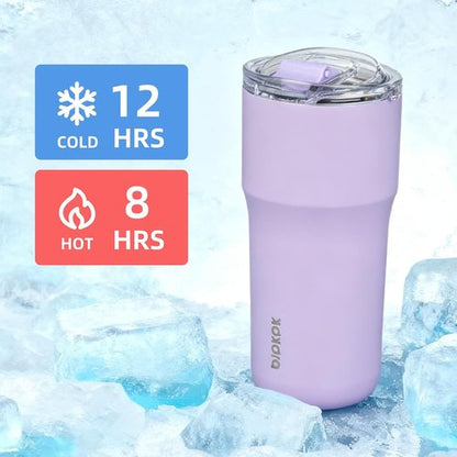 BJPKPK Insulated Tumbler - 24oz Stainless Steel Travel Mug with Lid | Keeps Drinks Hot & Cold - Lavender